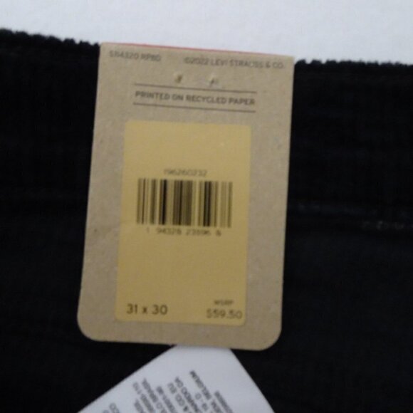 Levi's 311 Shaping Skinny Jeans Women's Size 31x30 Black Corduroy Stretch Cords - Picture 11 of 11